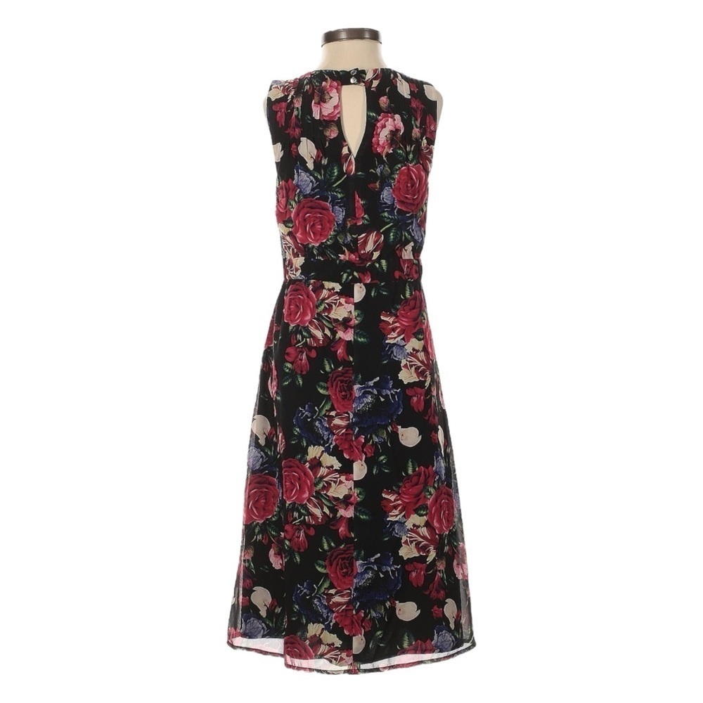 ModCloth Flaunts & Needs Floral Rose Print Chiffon Midi Dress Size 3X - Picture 2 of 10